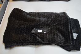 *Jacquard Throw (Dark Grey)