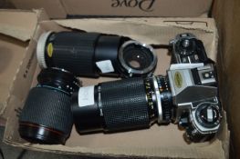 Nikon FG20 Camera with Lenses