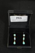 Pair of 9ct Gold & Opal Earrings
