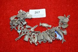 Continental Silver 800 Charm Bracelet