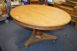 Pine Circular Tilt Top Table