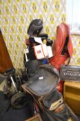 Four Golf Bags, Clubs and Trolley
