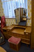 Retro Dressing Table and Bedside Cabinet & Stool