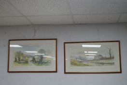 Two Country Scene Prints by L. Baxter
