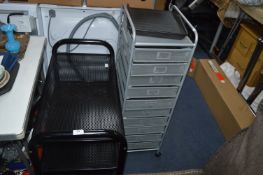 Wire Stationery Rack and Trolley