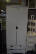 White Painted Single Wardrobe