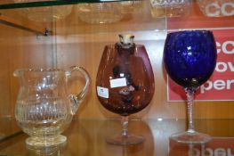 Glassware Including Cat & Mouse Brandy Glass (AF)