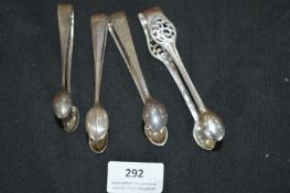 Four Silver Sugar Dips