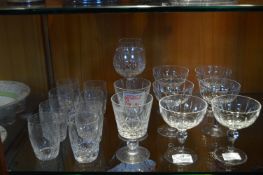 Cut Glass Crystal Champagne Glasses etc.