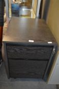 Black Ash Two Drawer Filing Cabinet