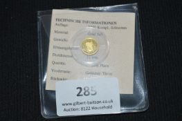 German 14ct Gold Coin ~0.5g