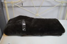 *Faux Fur Throw (Dark Brown)
