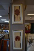 Pair of Framed Leaf Prints