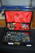 Jewellery Box Containing Costume Jewellery