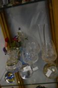 Decorative Glass Including Brandy Goblets, Paperwe