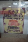 Eat Palethorpes Pork Pie Sign