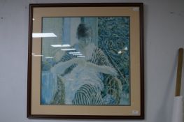 Framed Print Lady Sewing
