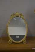 Cream & Gilt Oval Dressing Table MIrror