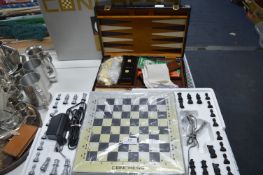 Electronic Chess Set and a Backgammon Set