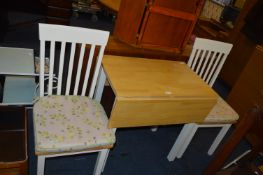 Small Kitchen Table with Two Cream Painted Kitchen