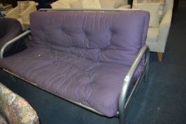 Metal Framed Futon with Purple Mattress