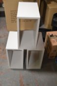 *Three Section Grey Oblong Storage Unit