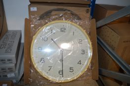 *Newgate No.3 Yellow Framed Wall Clock