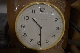 *Newgate No.3 Yellow Framed Wall Clock