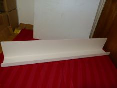 *Aluminium White Gallery Shelf 100x15x11cm