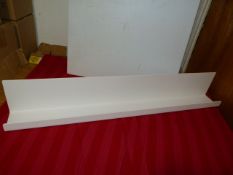 *Aluminium White Gallery Shelf 100x15x11cm
