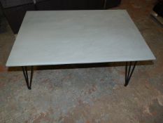 *Bloomingville Steel Table with Concrete Top