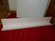 *Aluminium White Gallery Shelf 100x15x11cm