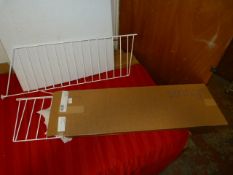 *Two White Floor Side Panels for Ladderax Shelving