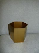 *Large Brass Hexagon Pot by Ferm 13.5x12cm