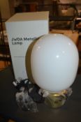 *Jwda Mirror Polished Glass Metallic Lamp