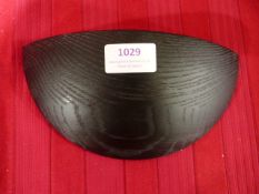 *Black Gridi Fungi Semi-Circular Shelf 21cm