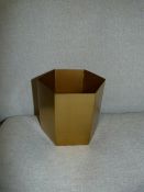 *Large Brass Hexagon Pot by Ferm 13.5x12cm