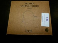 *Ferm Brass Balance Candle Holder (Marked Retail P