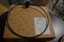 *Ferm Black Stained Oak Towel Hanger