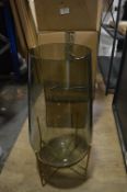 *51cm Glass Vase on Brass Stand (Marked Retail Pri