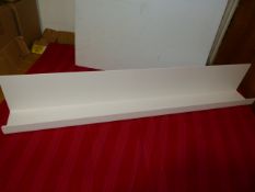 *Aluminium White Gallery Shelf 100x15x11cm