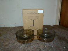 *Set of Two Ripple Champagne Saucers