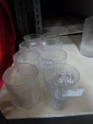 *Set of 8 Glass Tumblers with Imitation Ice Cubes