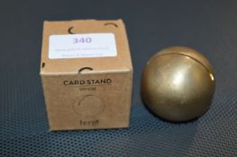 *Ferm Brass Sphere Card Stand (Marked Retail Price