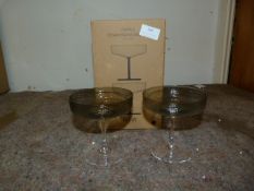 *Set of Two Ripple Champagne Saucers