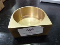 *Ferm Brass Block Candle Holder (Marked Retail Pri