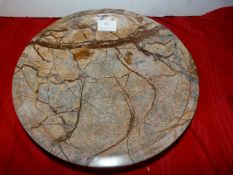 *Brown Marble Scape Bowl 30cm Diameter