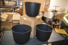 *Box of Four Black Wire Pots