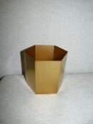 *Large Brass Hexagon Pot by Ferm 13.5x12cm