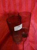 *Three Ferm Mouth Blown Tumblers